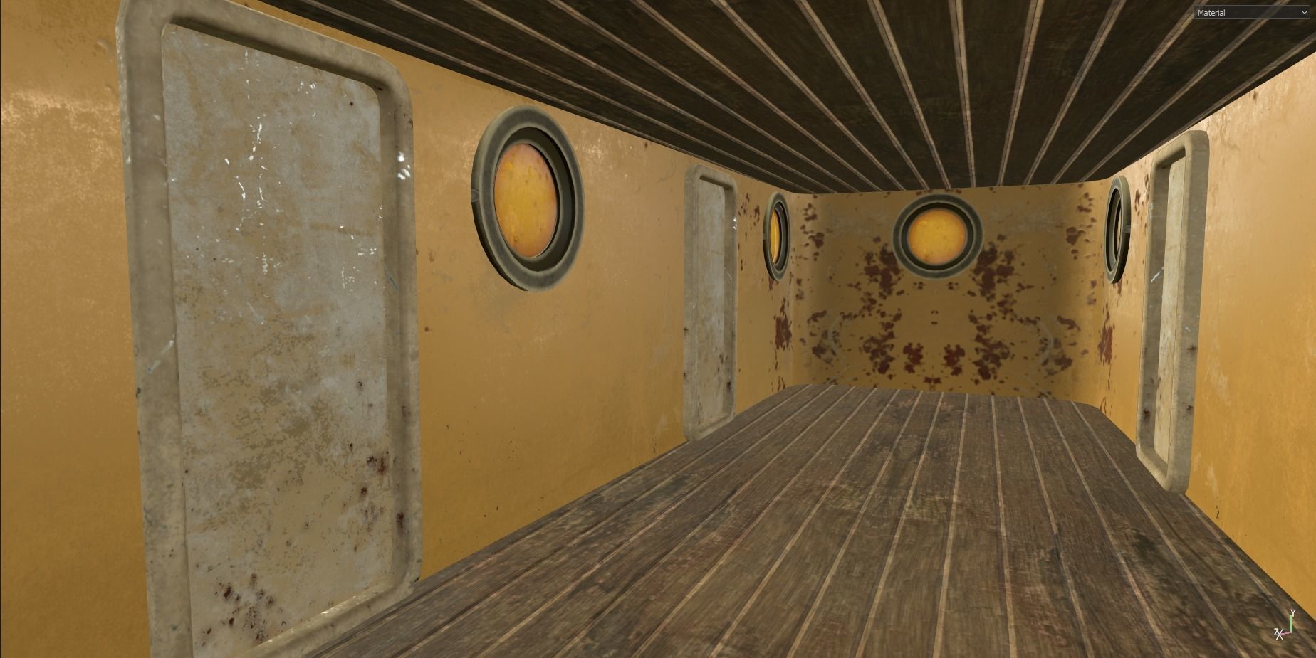 Old Tug Boat Low-poly 3D model_20