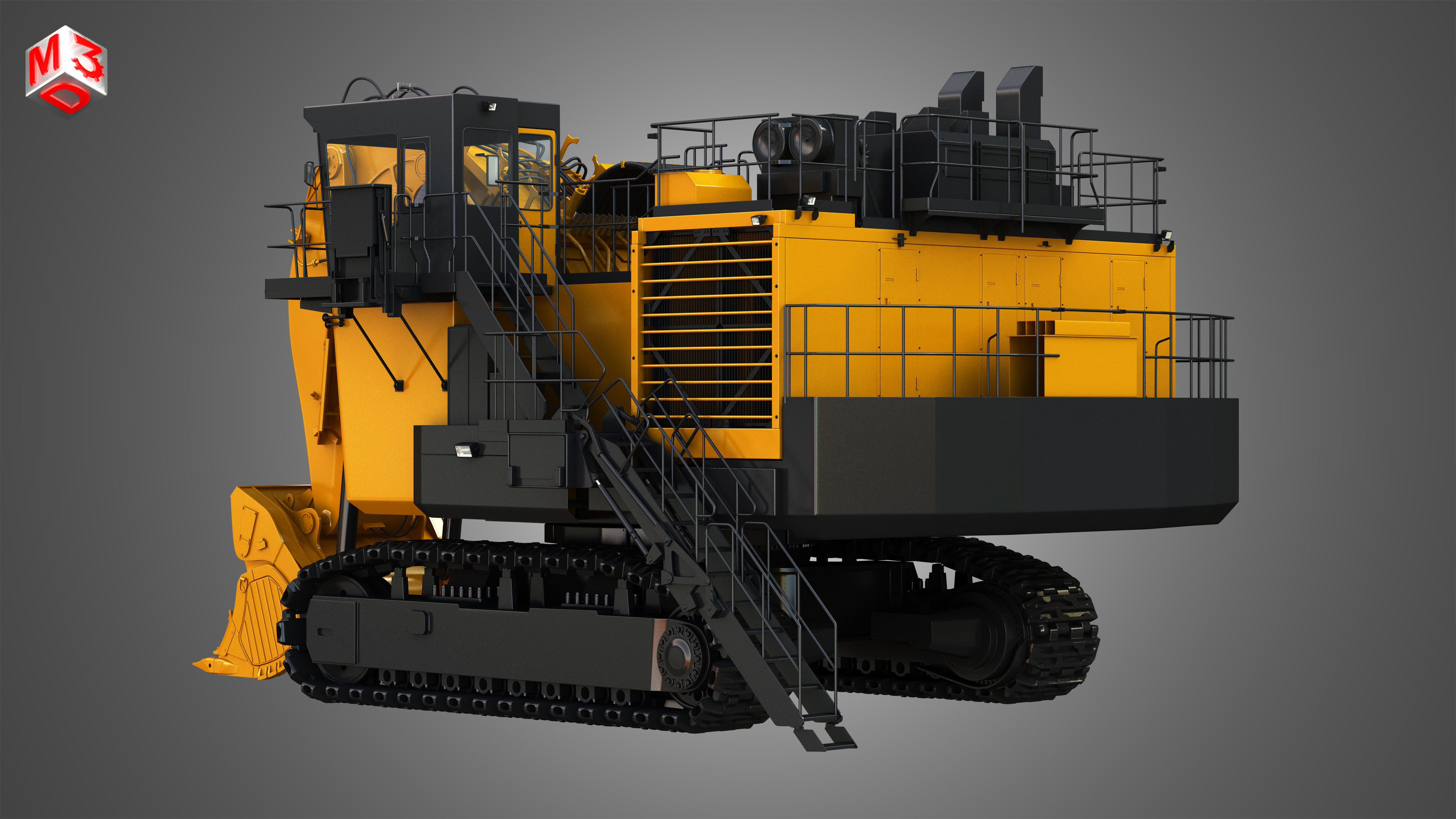 EX8000-6 - Mining Excavator and Shovel  2 in 1 3D Model Collection_8
