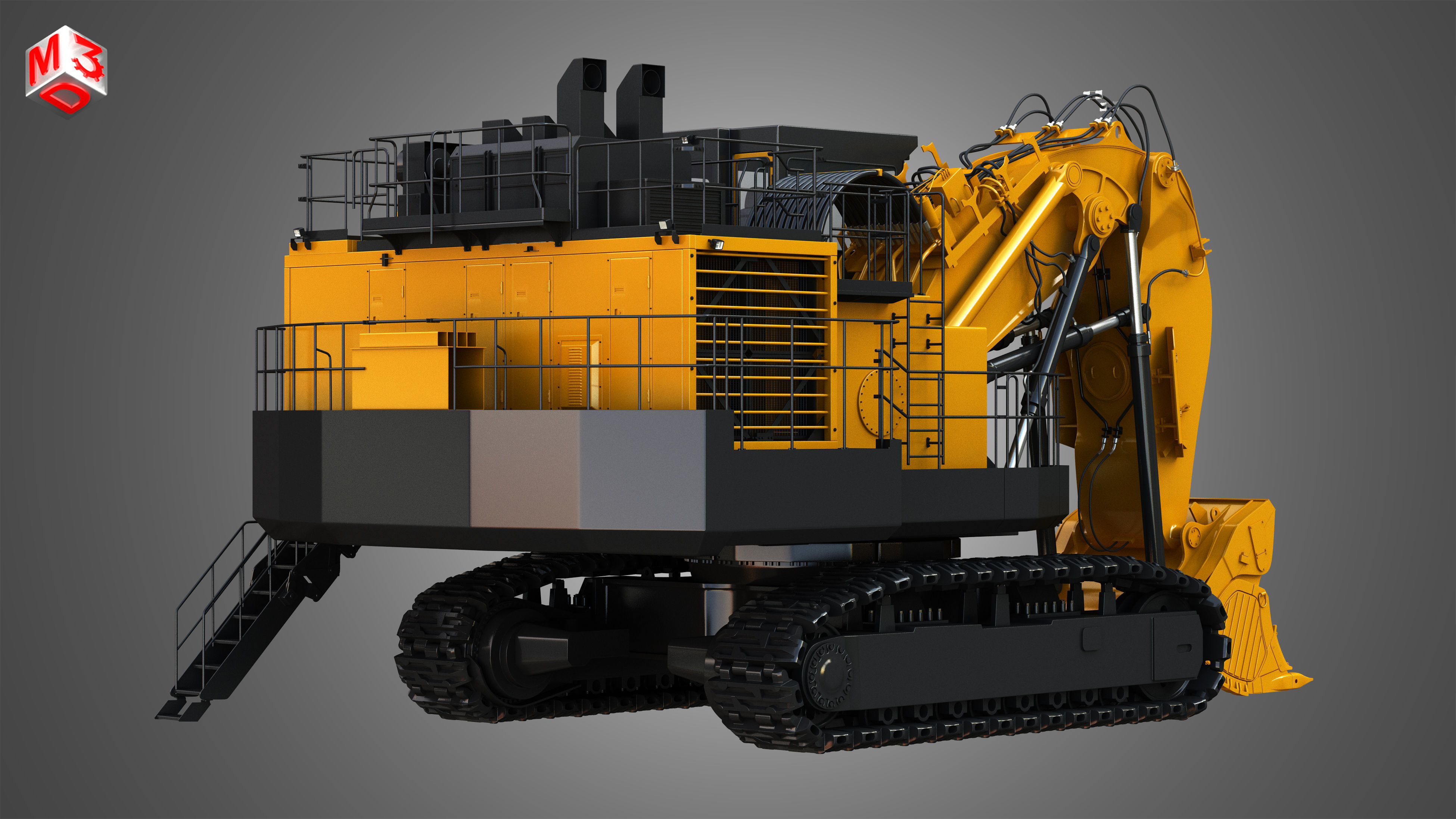 EX8000-6 - Mining Excavator and Shovel  2 in 1 3D Model Collection_4