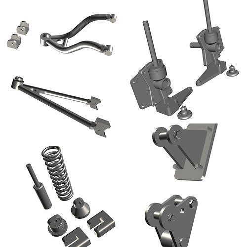 Drag Suspension Combo Pack Caltracks Coil Overs Struts etc 3D print model