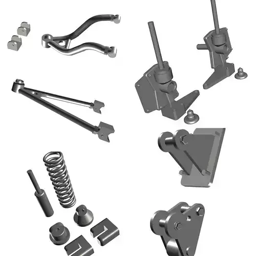 Drag Suspension Combo Pack Caltracks Coil Overs Struts etc 3D print model