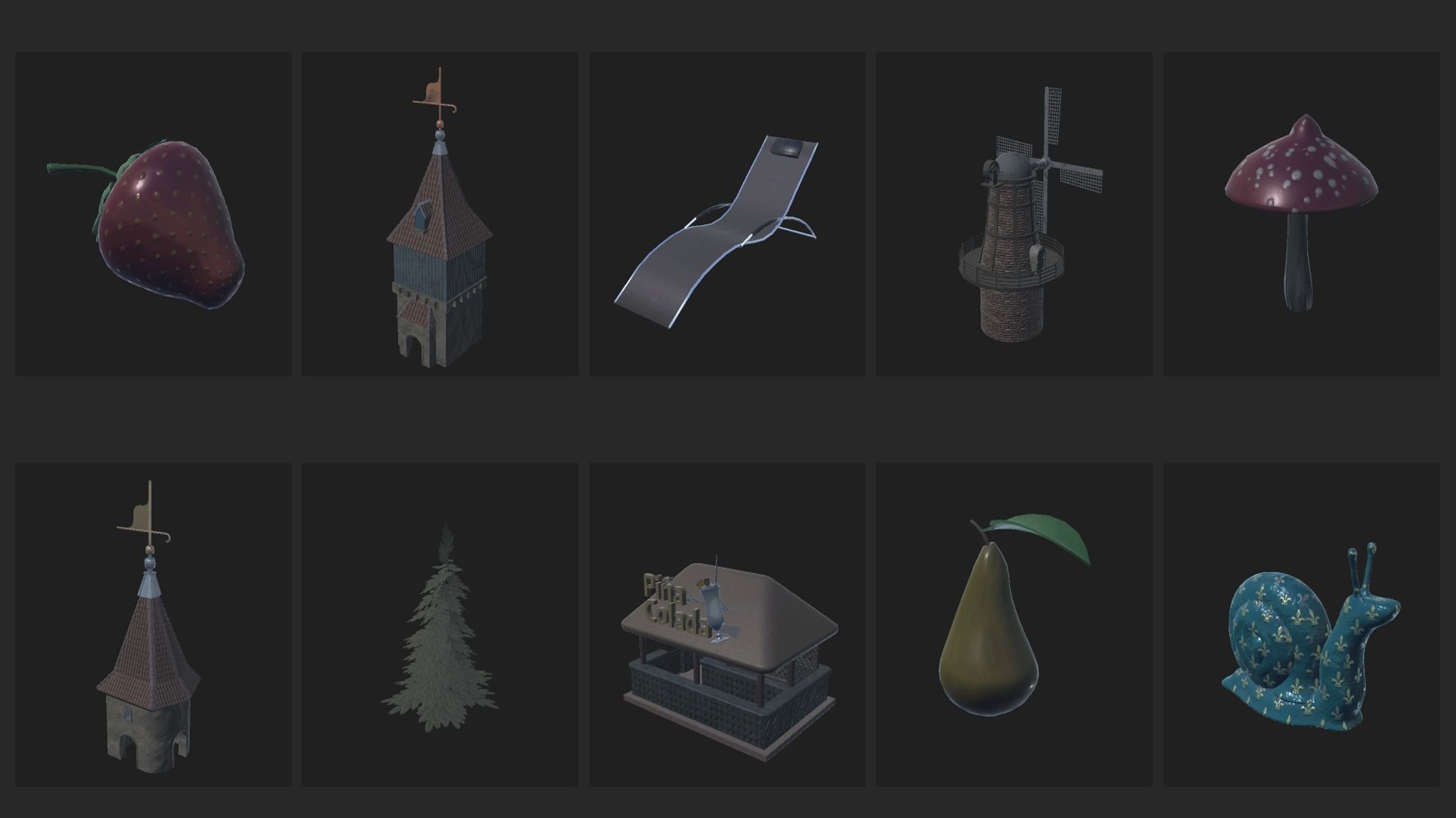 Big amusement Park - carousels and entertainment 3D model_26