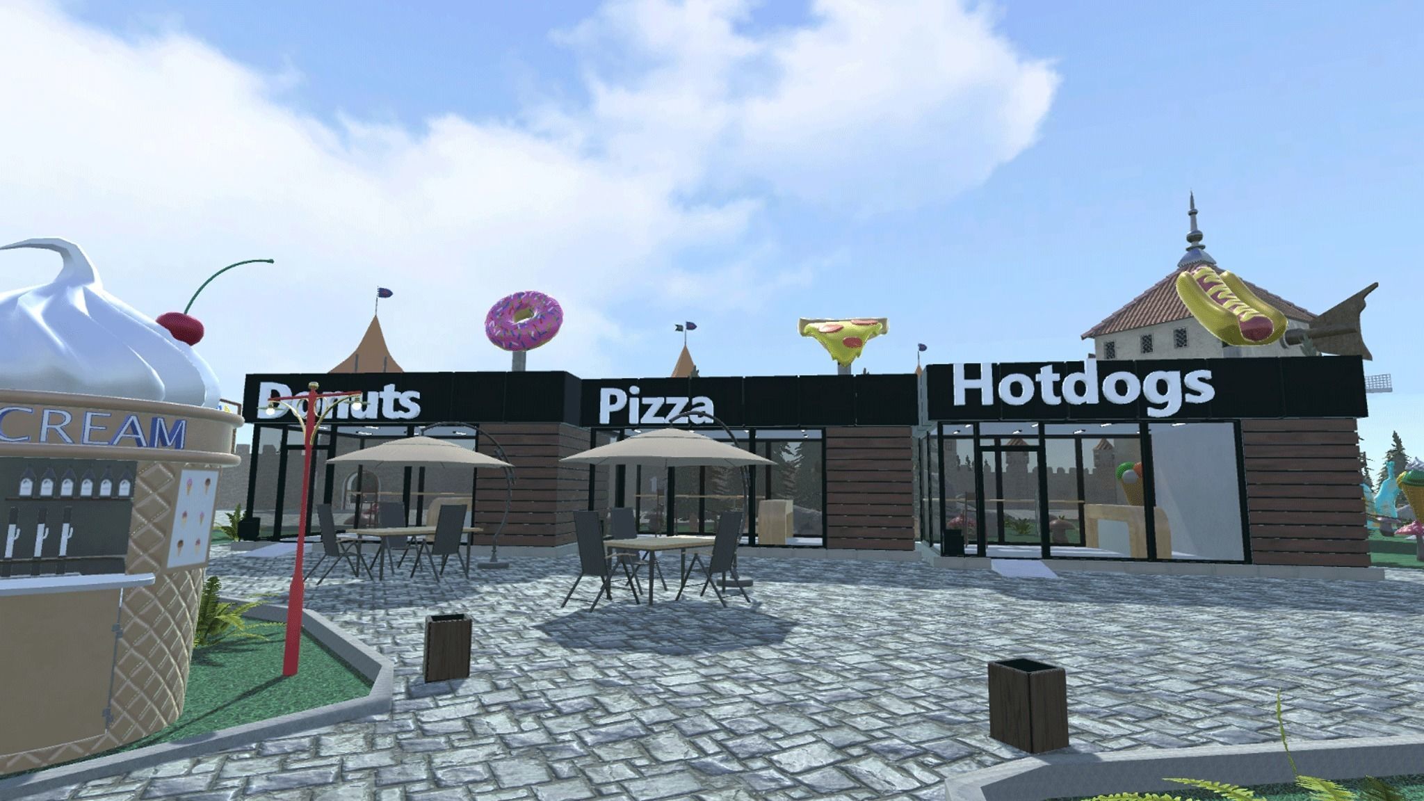 Big amusement Park - carousels and entertainment 3D model_14