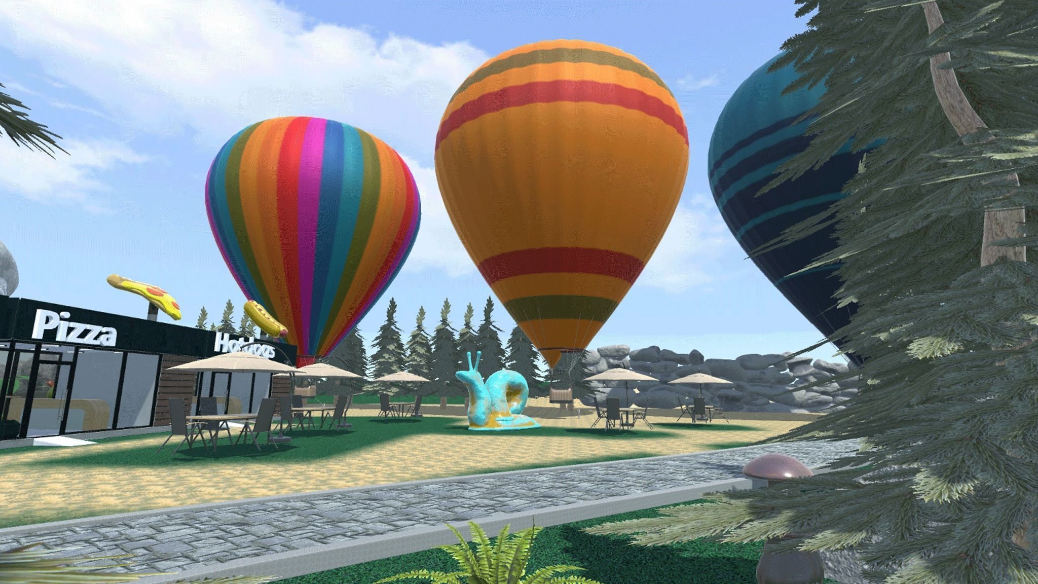 Big amusement Park - carousels and entertainment 3D model_3