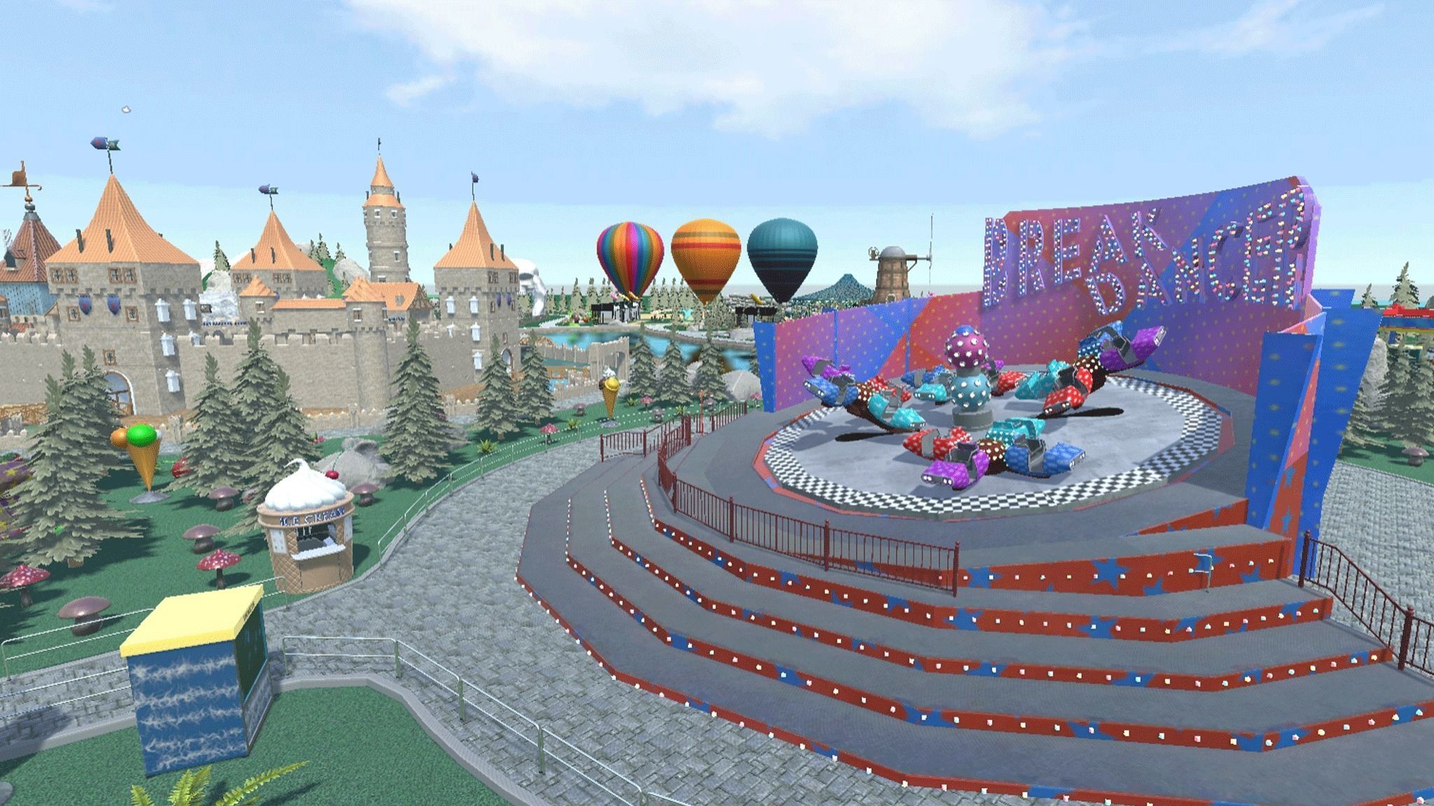 Big amusement Park - carousels and entertainment 3D model_23
