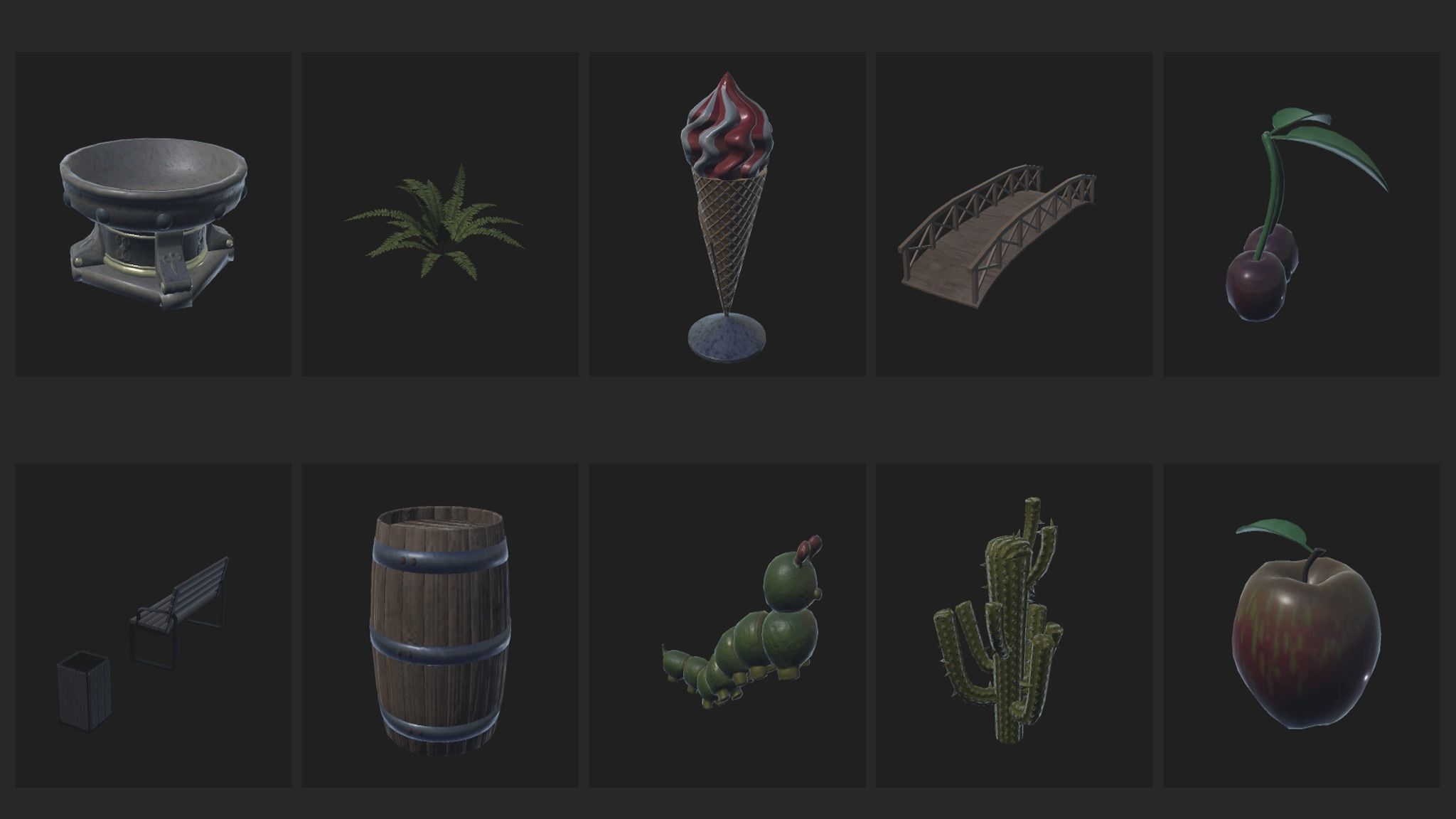 Big amusement Park - carousels and entertainment 3D model_25