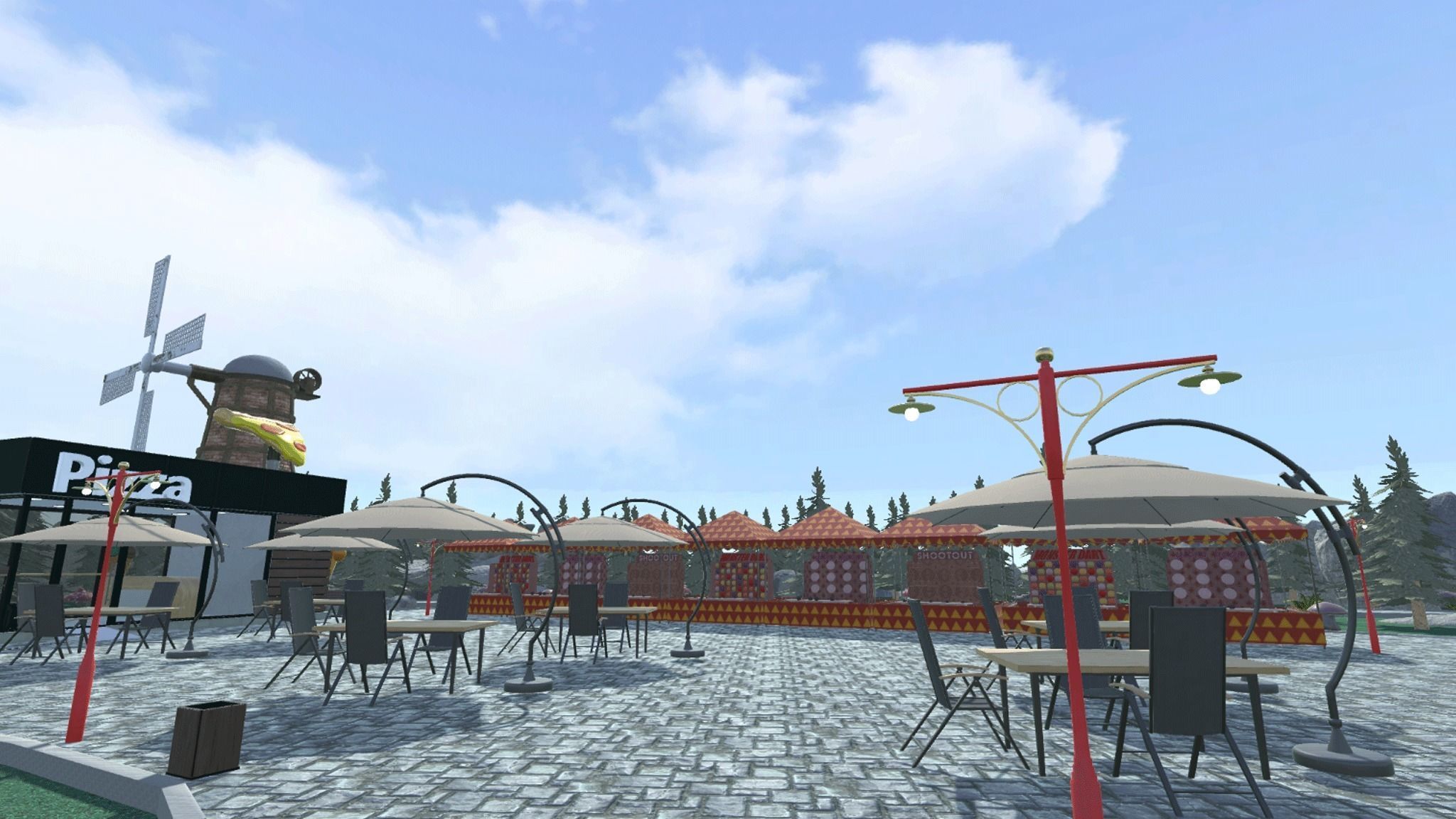 Big amusement Park - carousels and entertainment 3D model_8