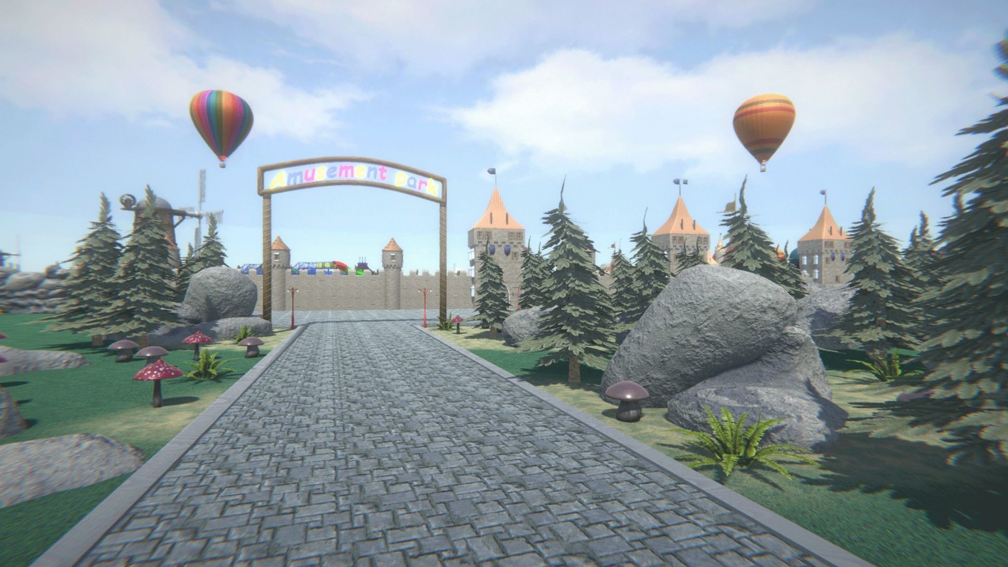 Big amusement Park - carousels and entertainment 3D model_5