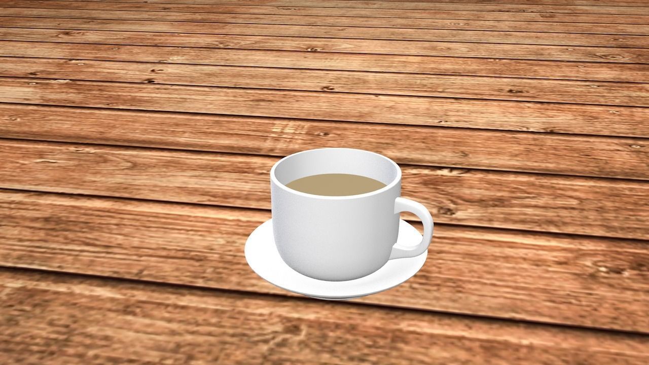 Mug of kofe Low-poly 3D model_4