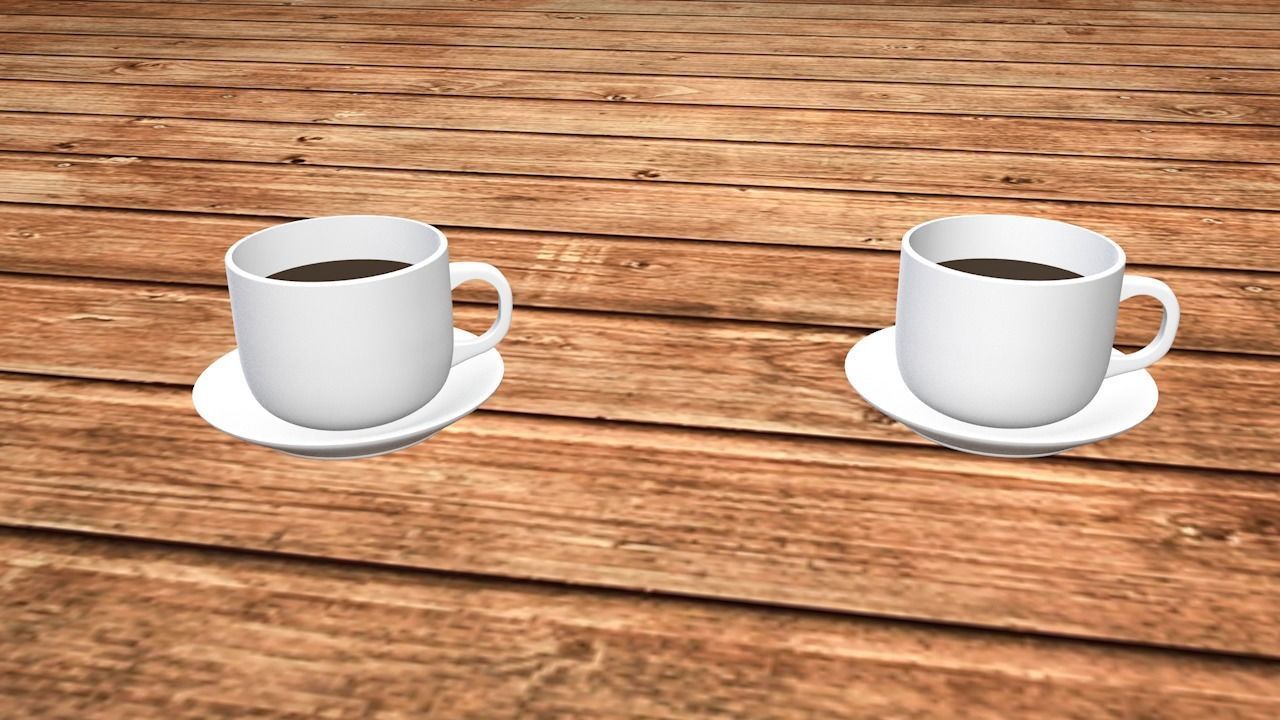 Mug of kofe Low-poly 3D model_2