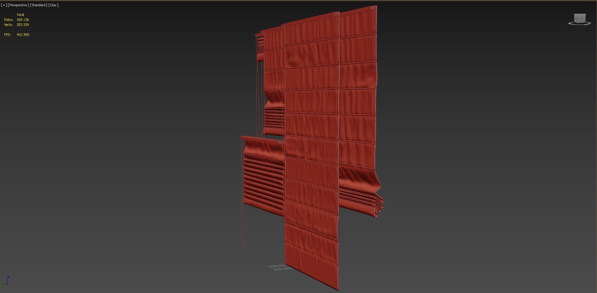 Set of Roman blinds 3 3D model_5