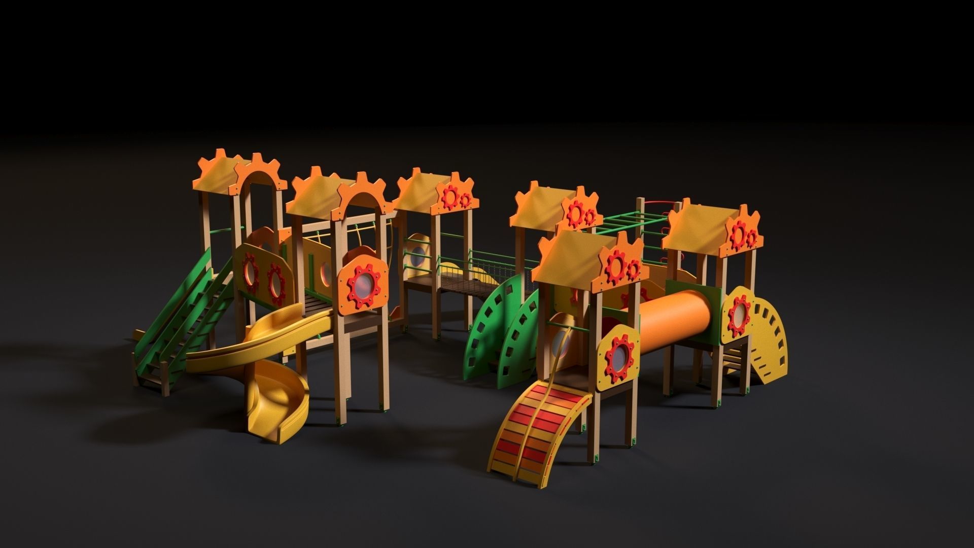Children playground 3D model_2
