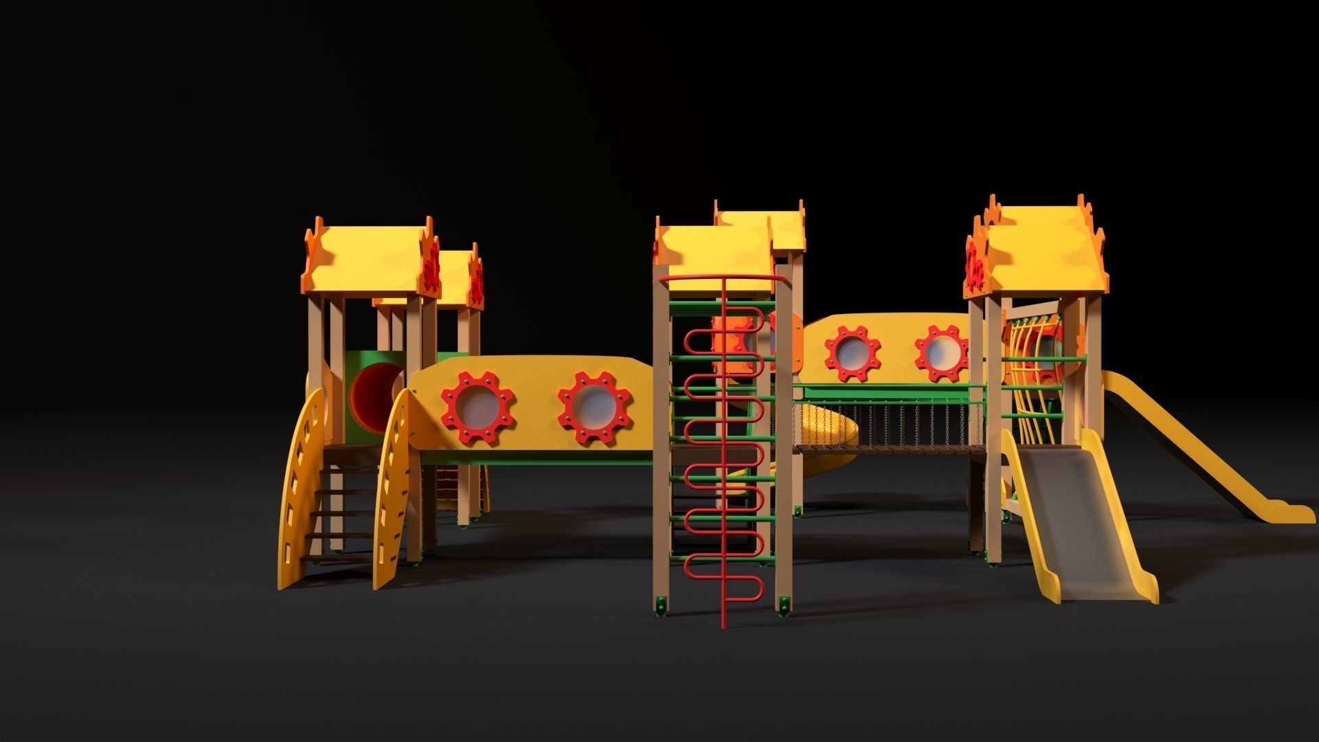 Children playground 3D model_4