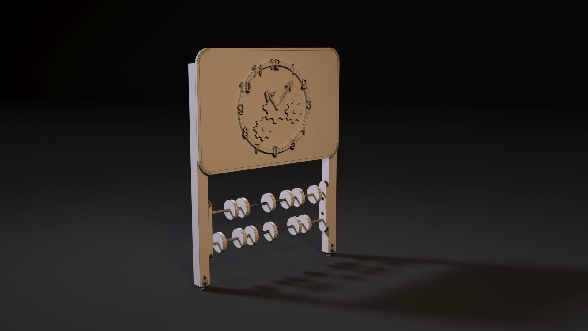Childrens development area Clock 3D model_7