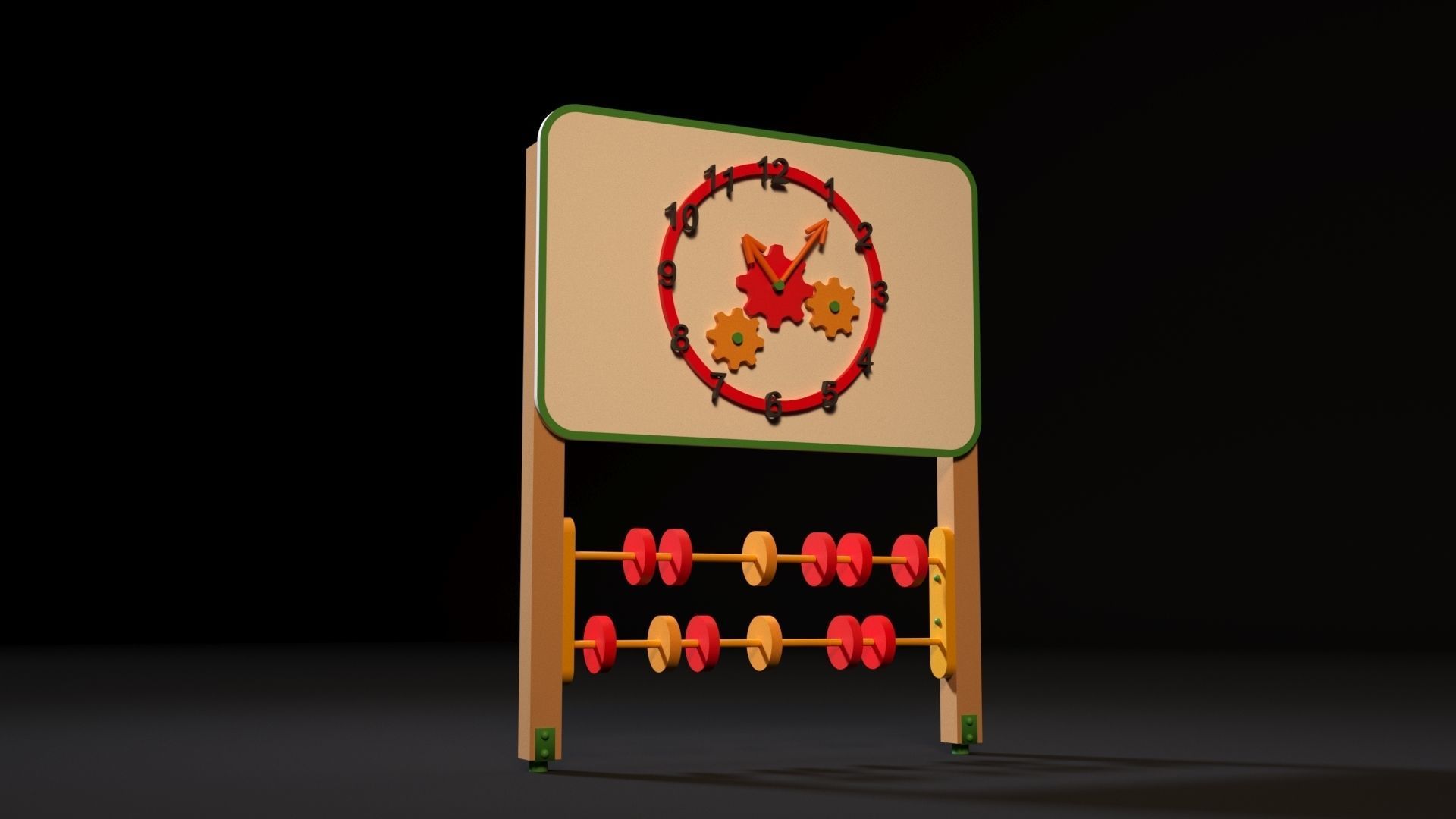 Childrens development area Clock 3D model_6