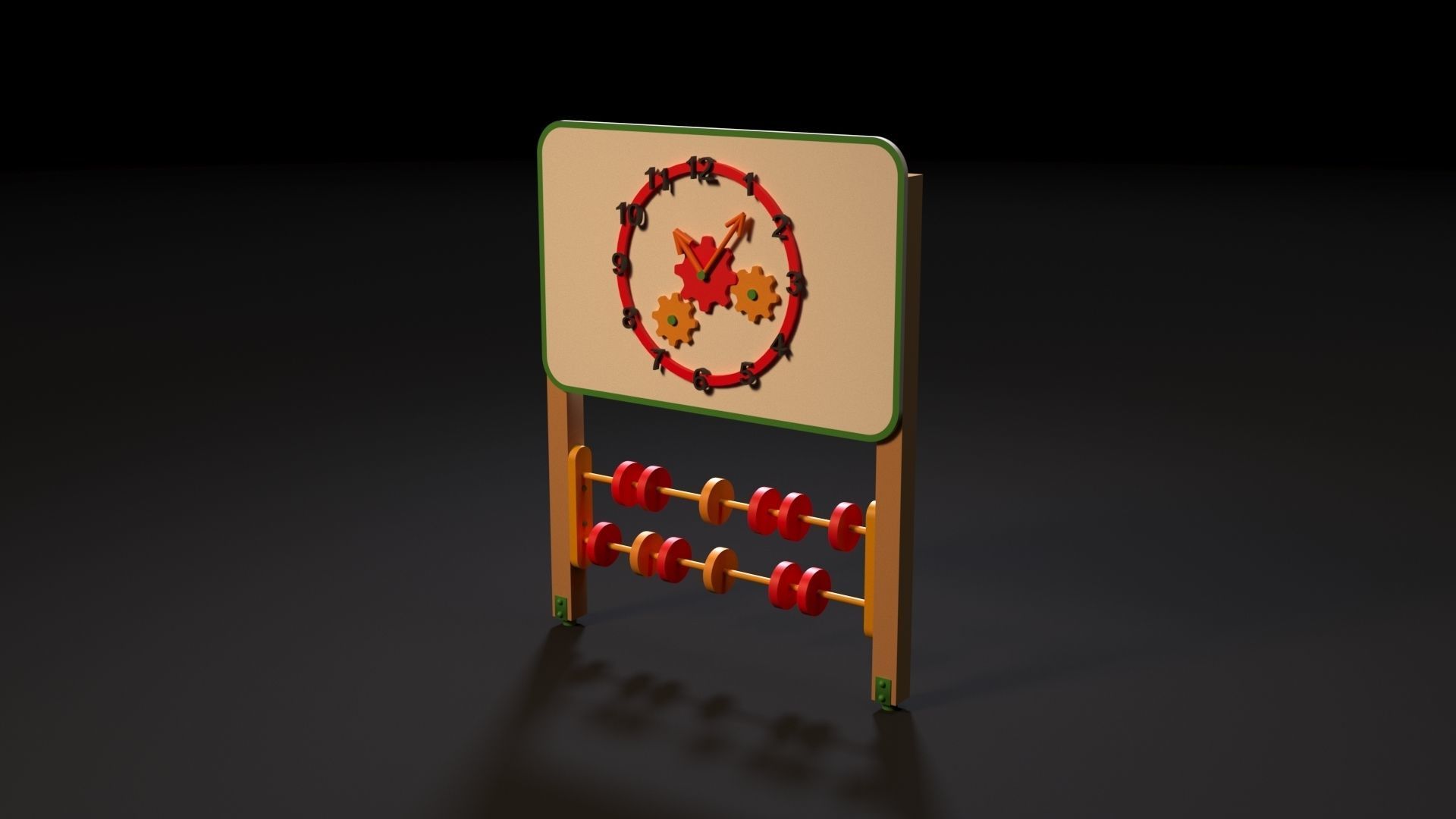 Childrens development area Clock 3D model_2