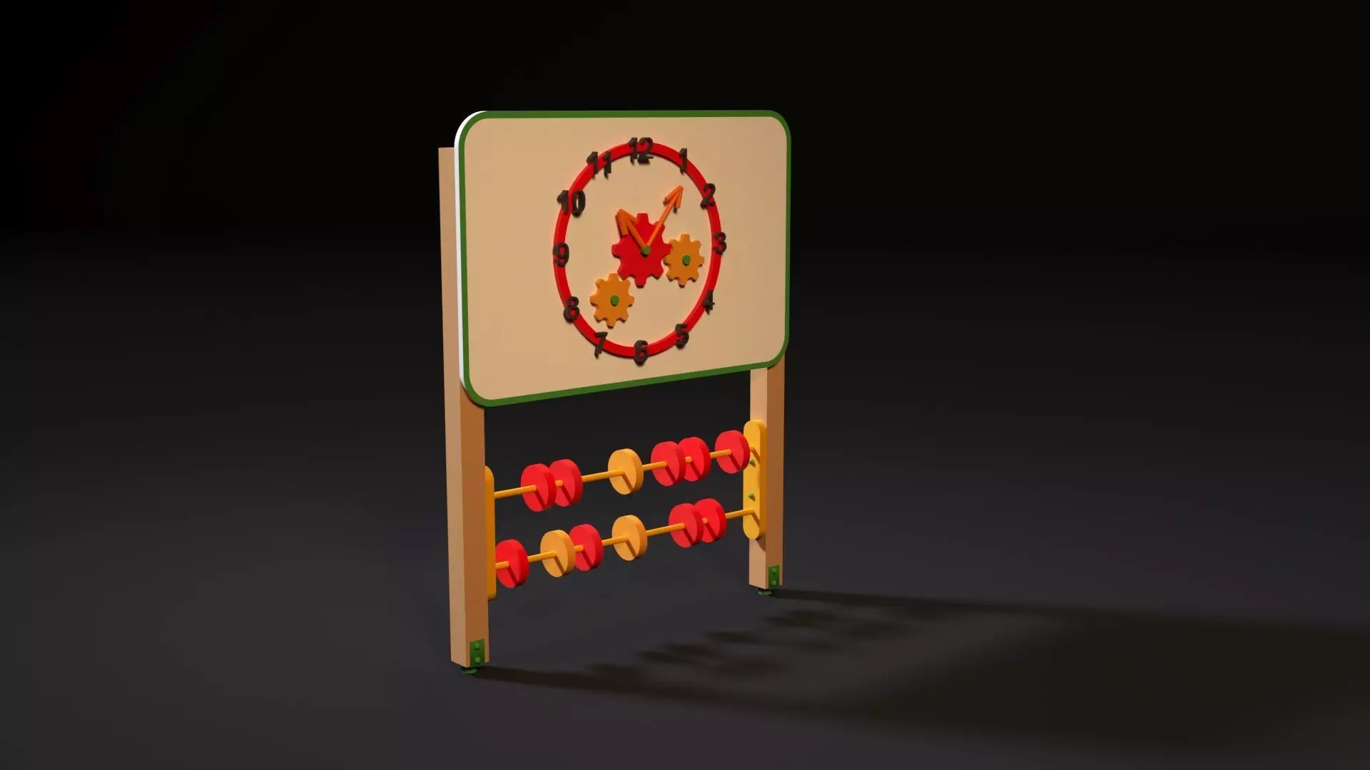 Childrens development area Clock 3D model_0