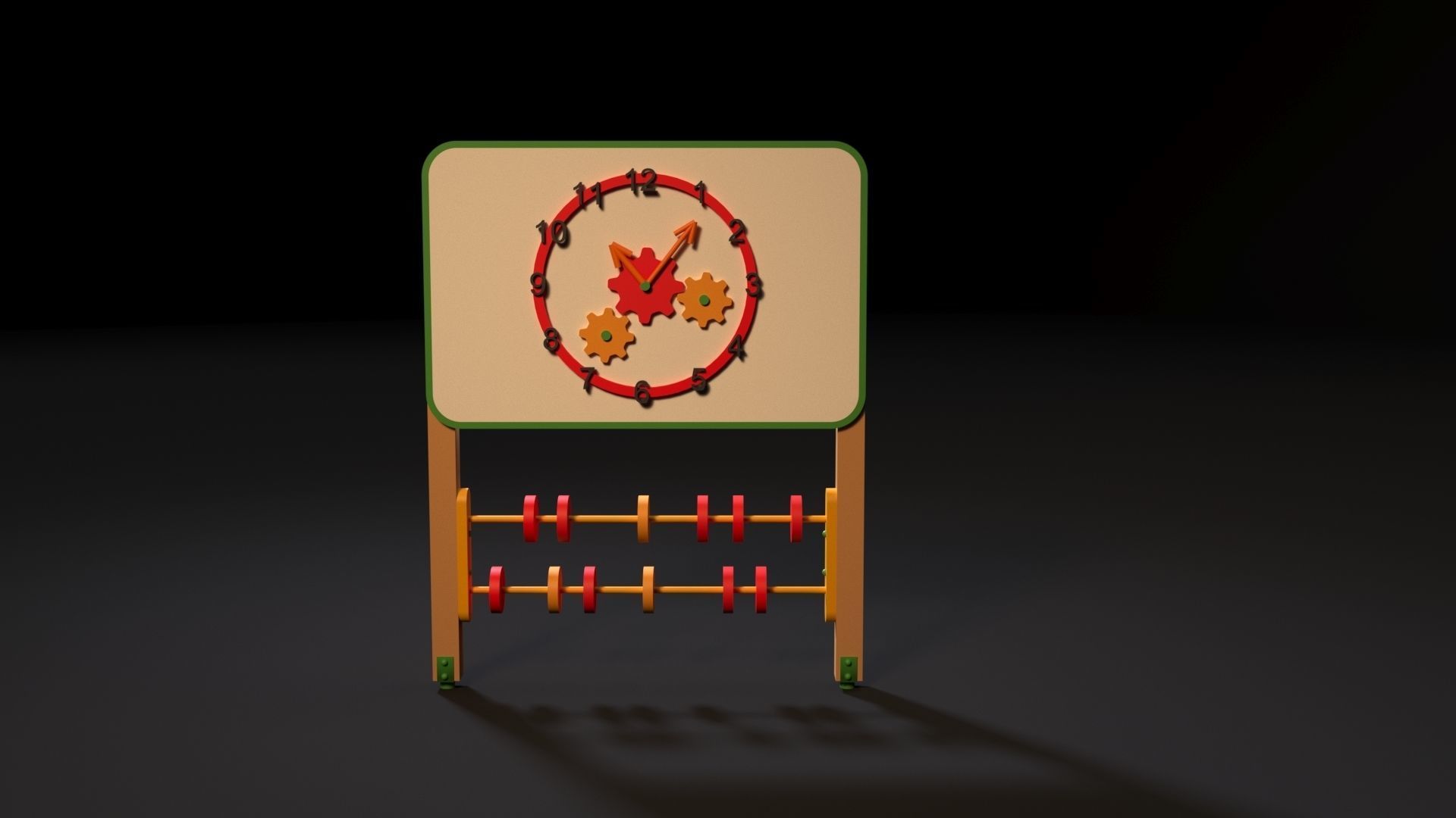 Childrens development area Clock 3D model_1
