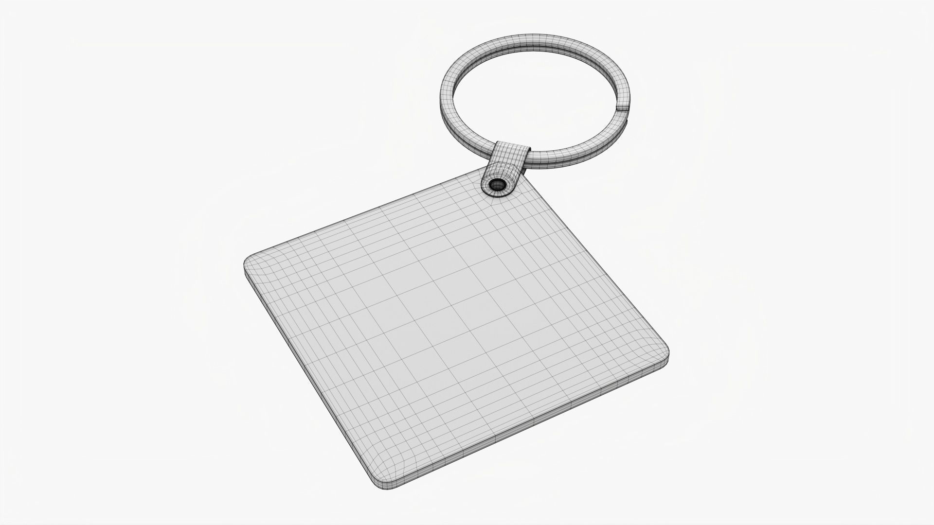 Key ring mockup blank 02 3D model_4