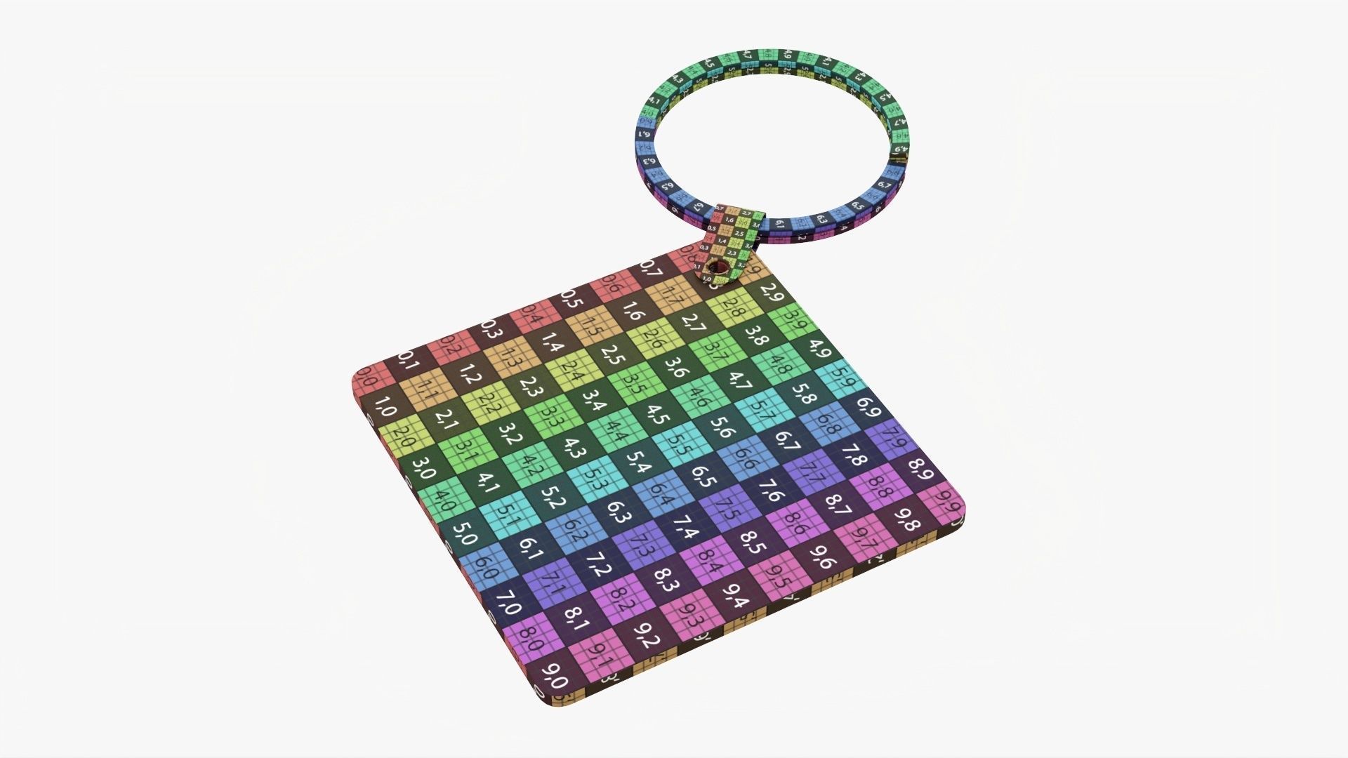 Key ring mockup blank 02 3D model_8