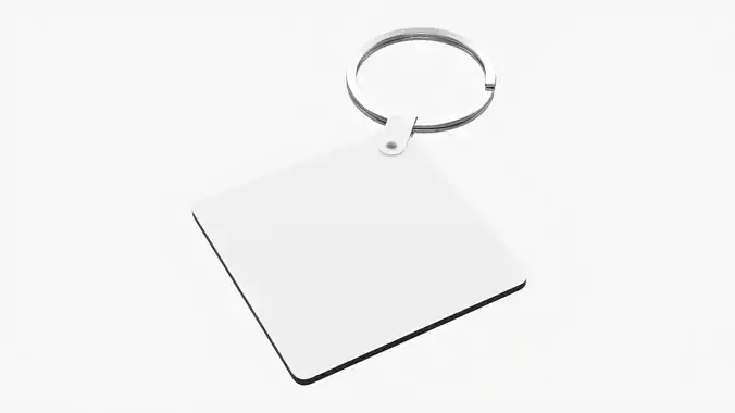 Key ring mockup blank 02 3D model