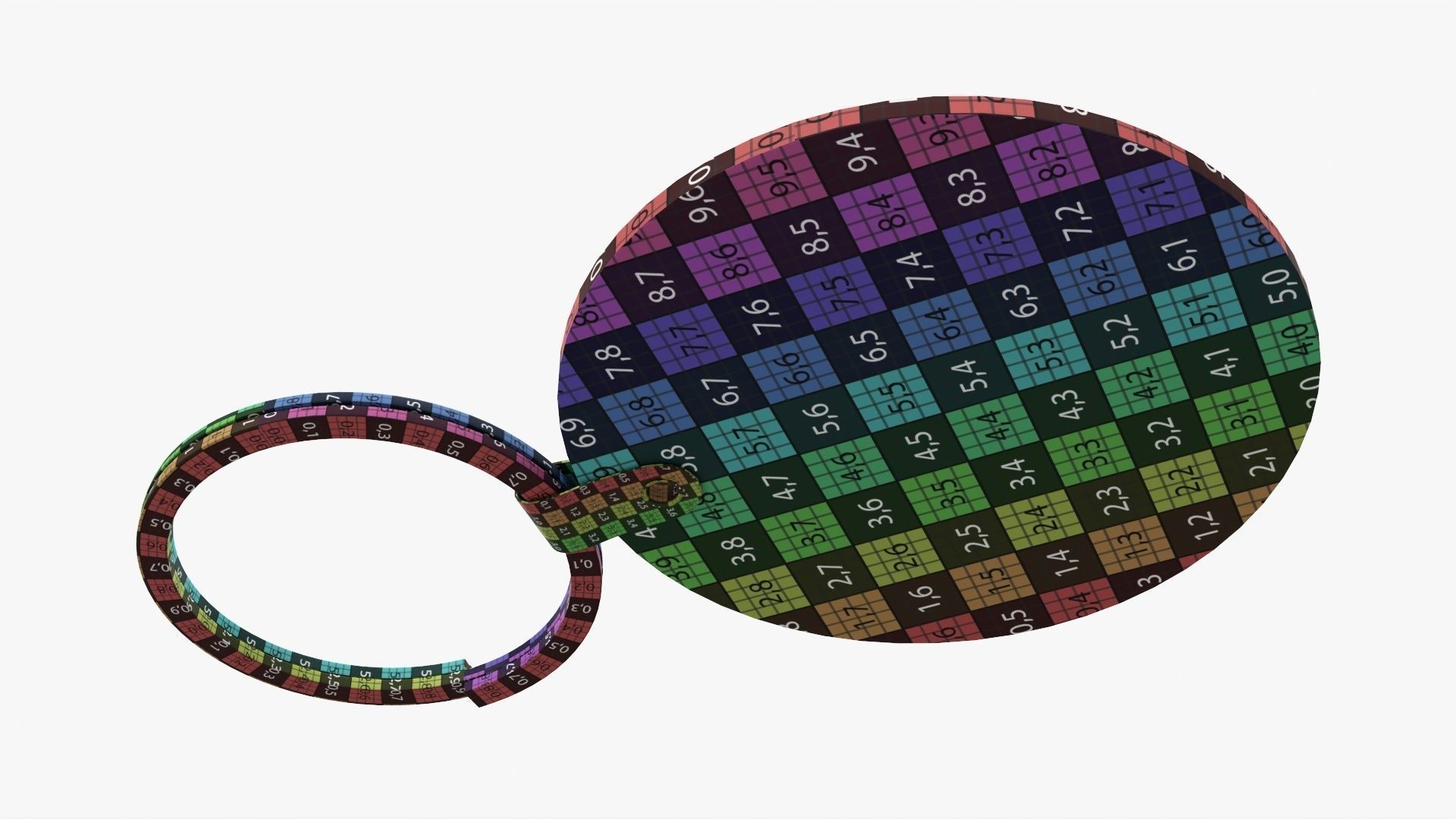 Key ring mockup blank 03 3D model_9