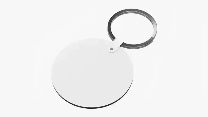 Key ring mockup blank 03 3D model