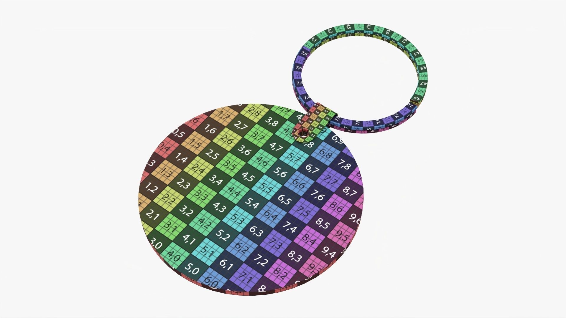 Key ring mockup blank 03 3D model_8