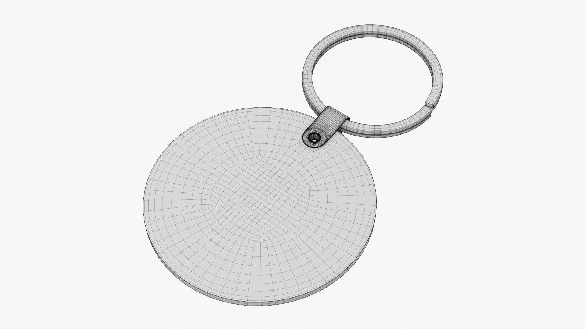 Key ring mockup blank 03 3D model_4