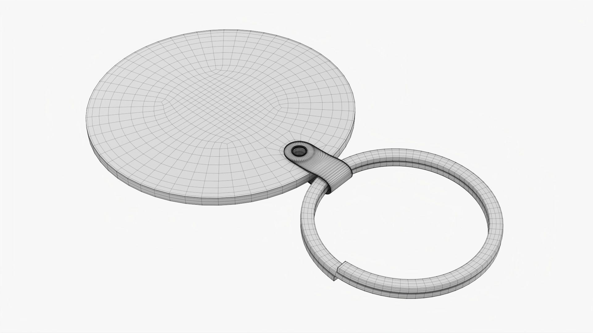 Key ring mockup blank 03 3D model_5