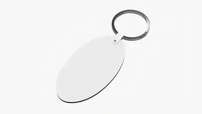 Key ring mockup blank 04 3D model