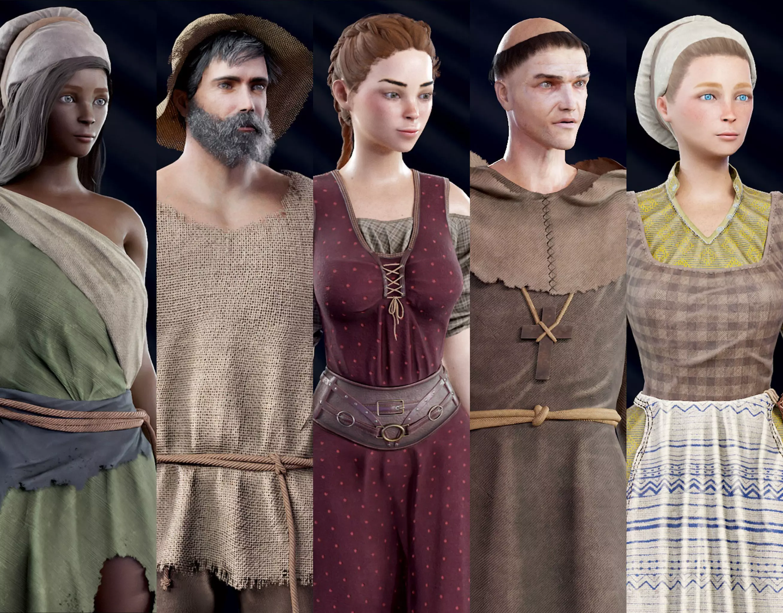 Medieval NPC pack 3D Model Collection_0