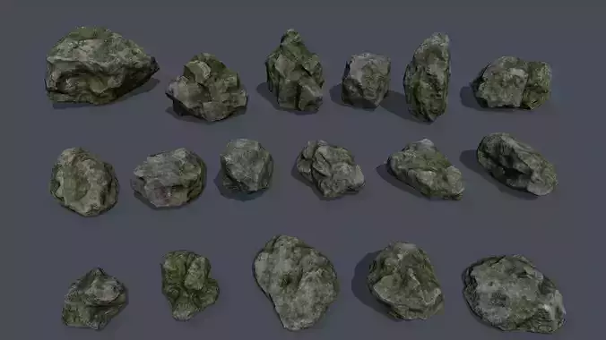 rock set group of rocks