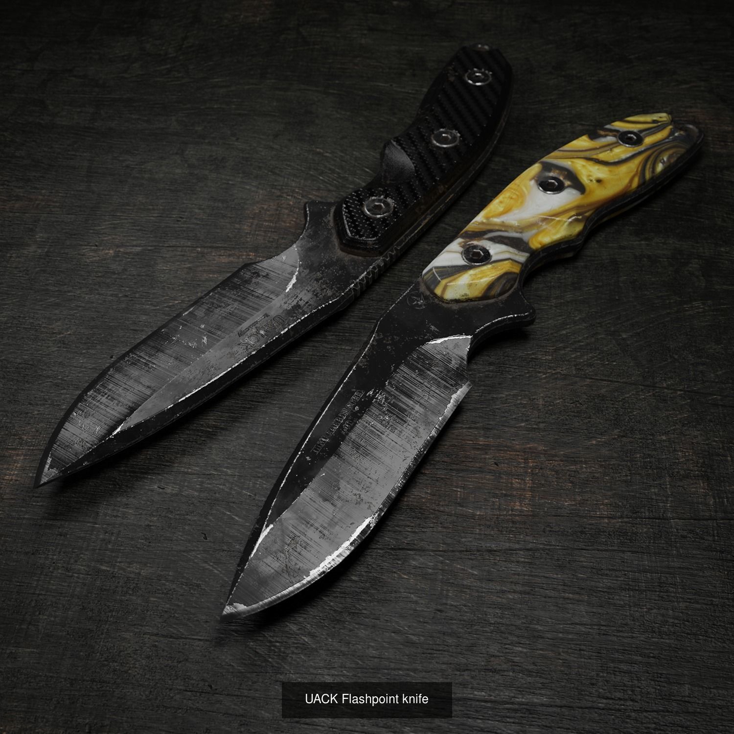 Game ready knives collection different in shapes and sizes _3
