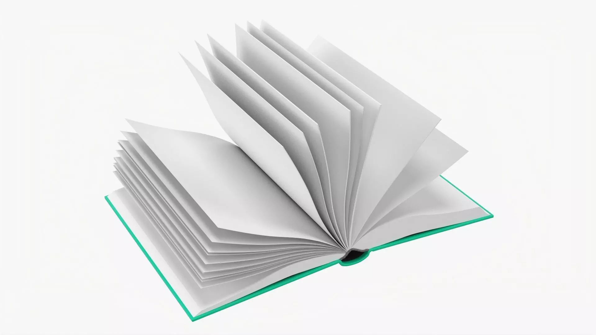 Book open mockup 02 3D model_0