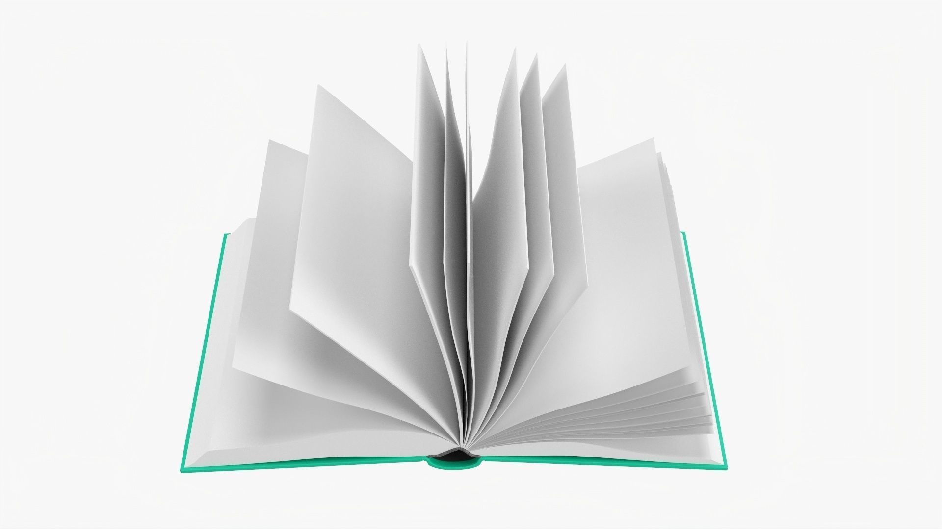 Book open mockup 02 3D model_1