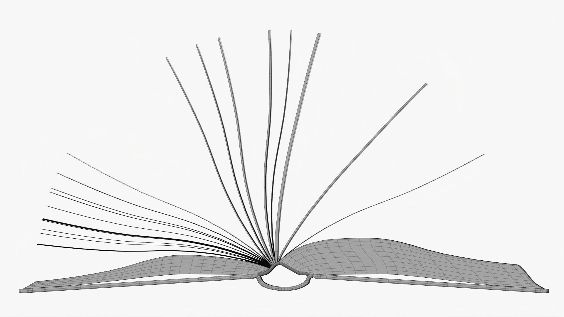 Book open mockup 02 3D model_8