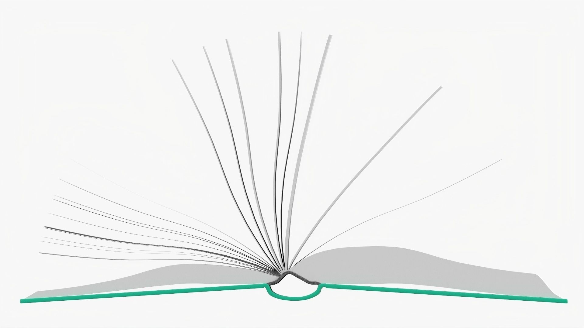 Book open mockup 02 3D model_3