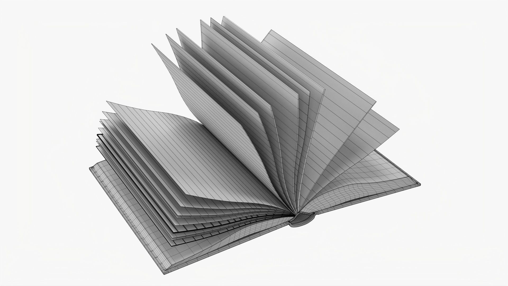Book open mockup 02 3D model_5
