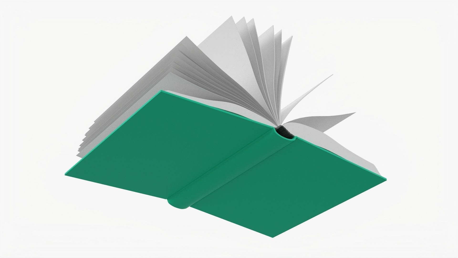 Book open mockup 02 3D model_2