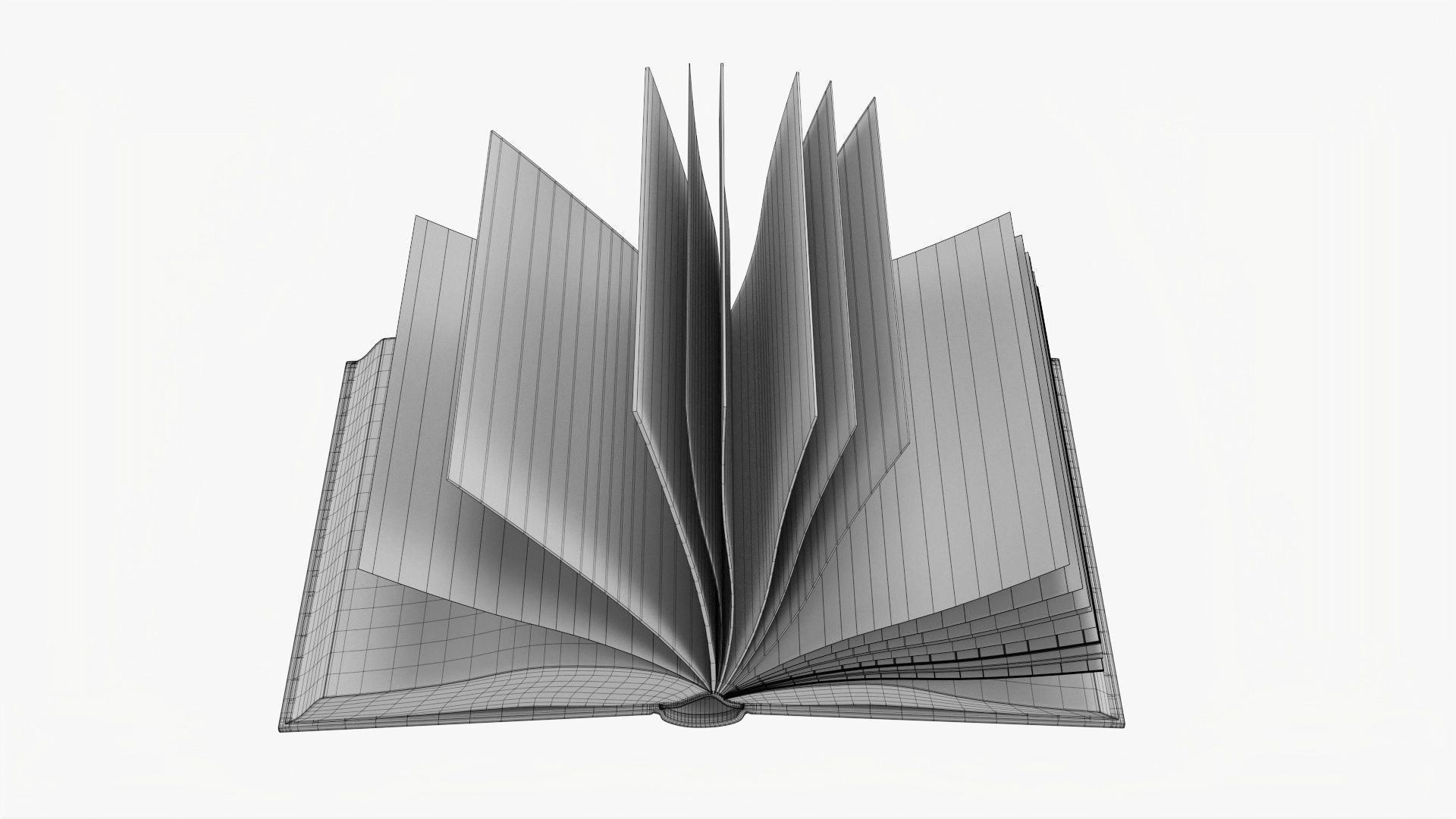 Book open mockup 02 3D model_6