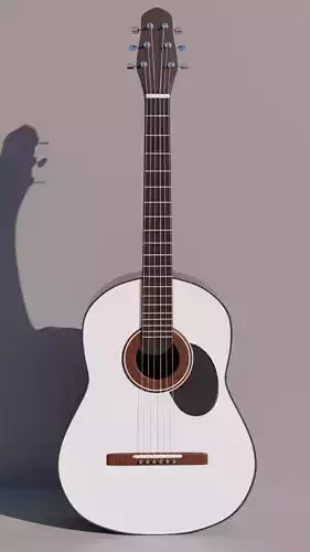 White acoustic guitar