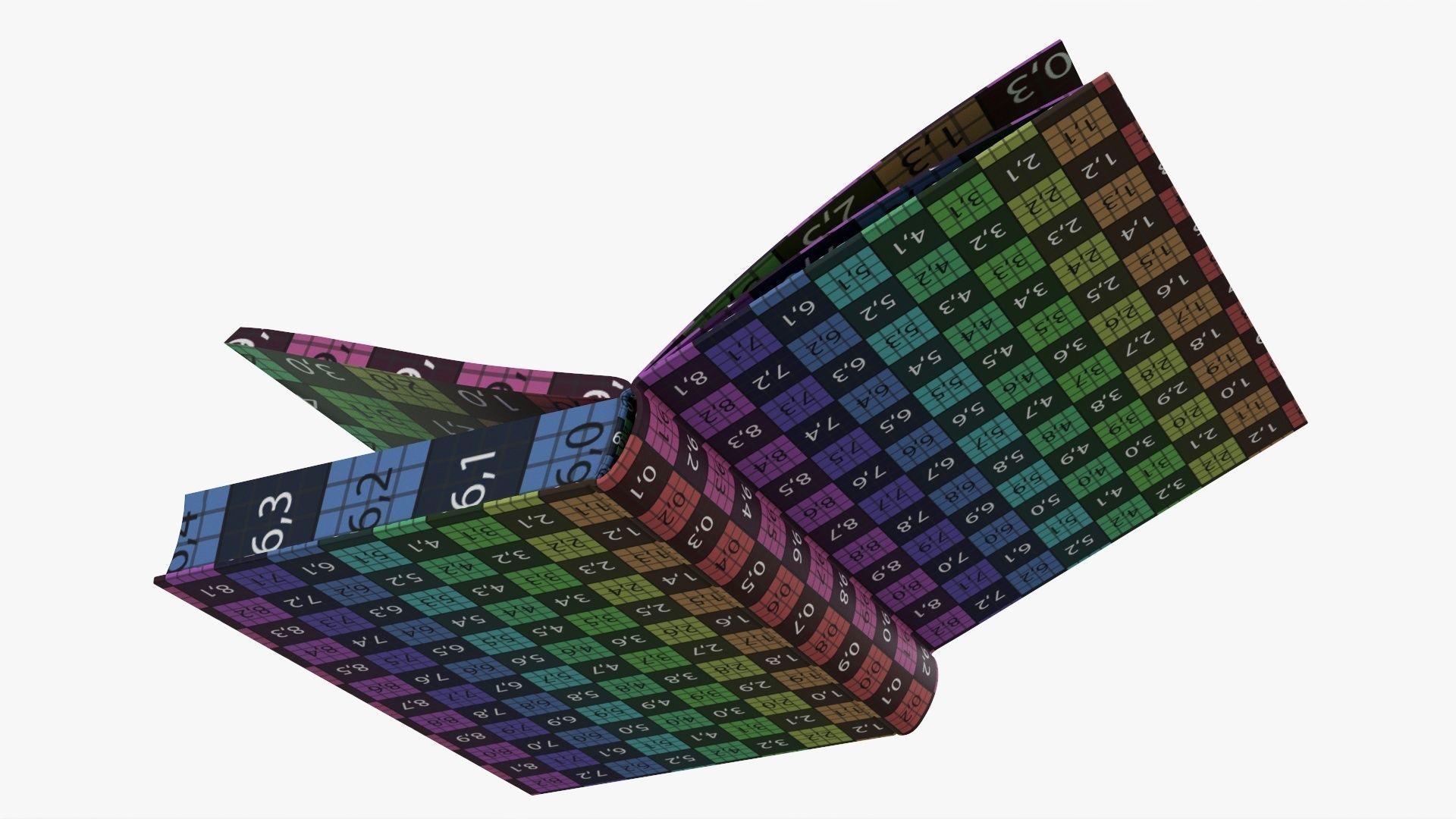 Book open mockup 05 3D model_12