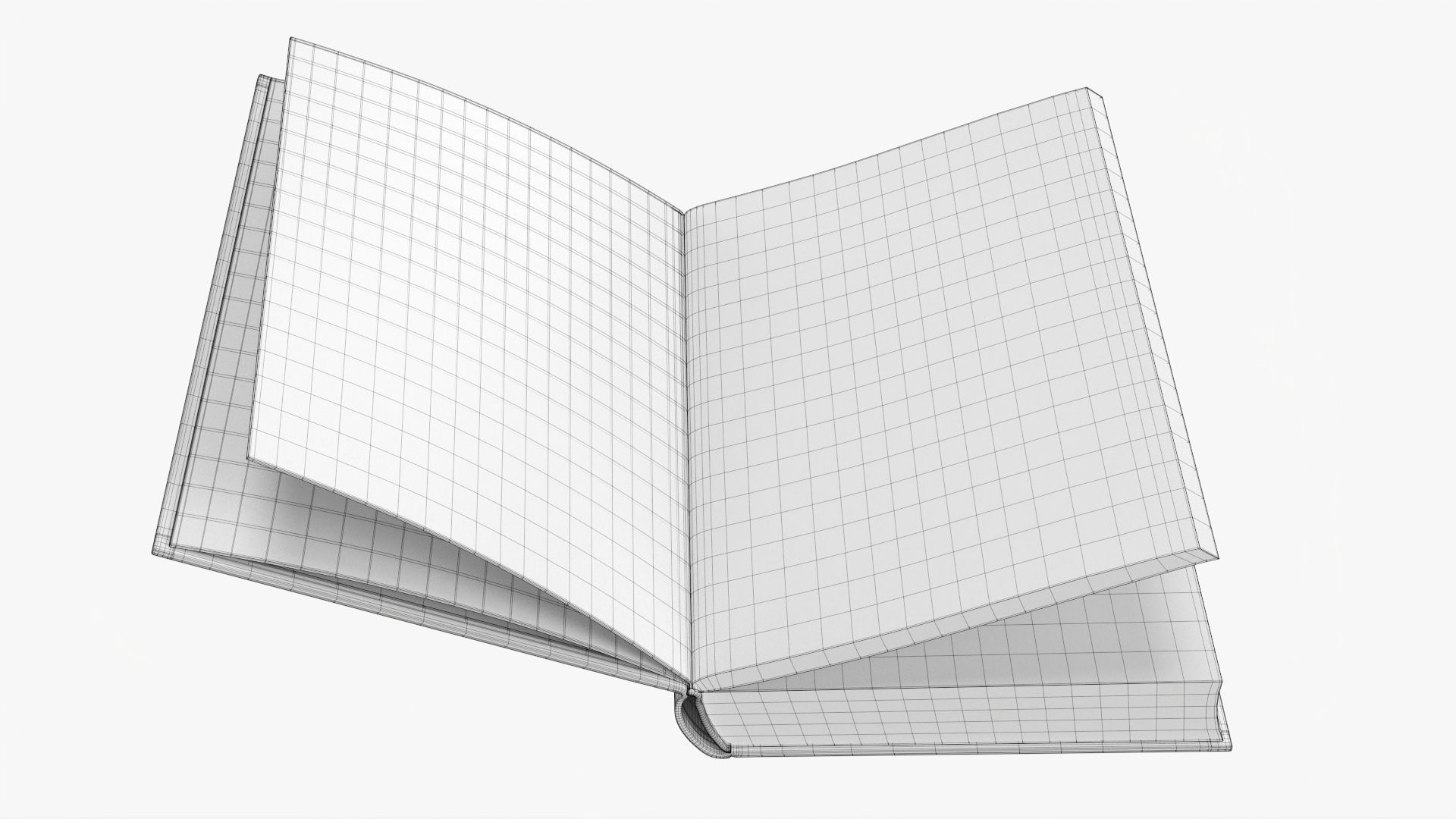 Book open mockup 05 3D model_7