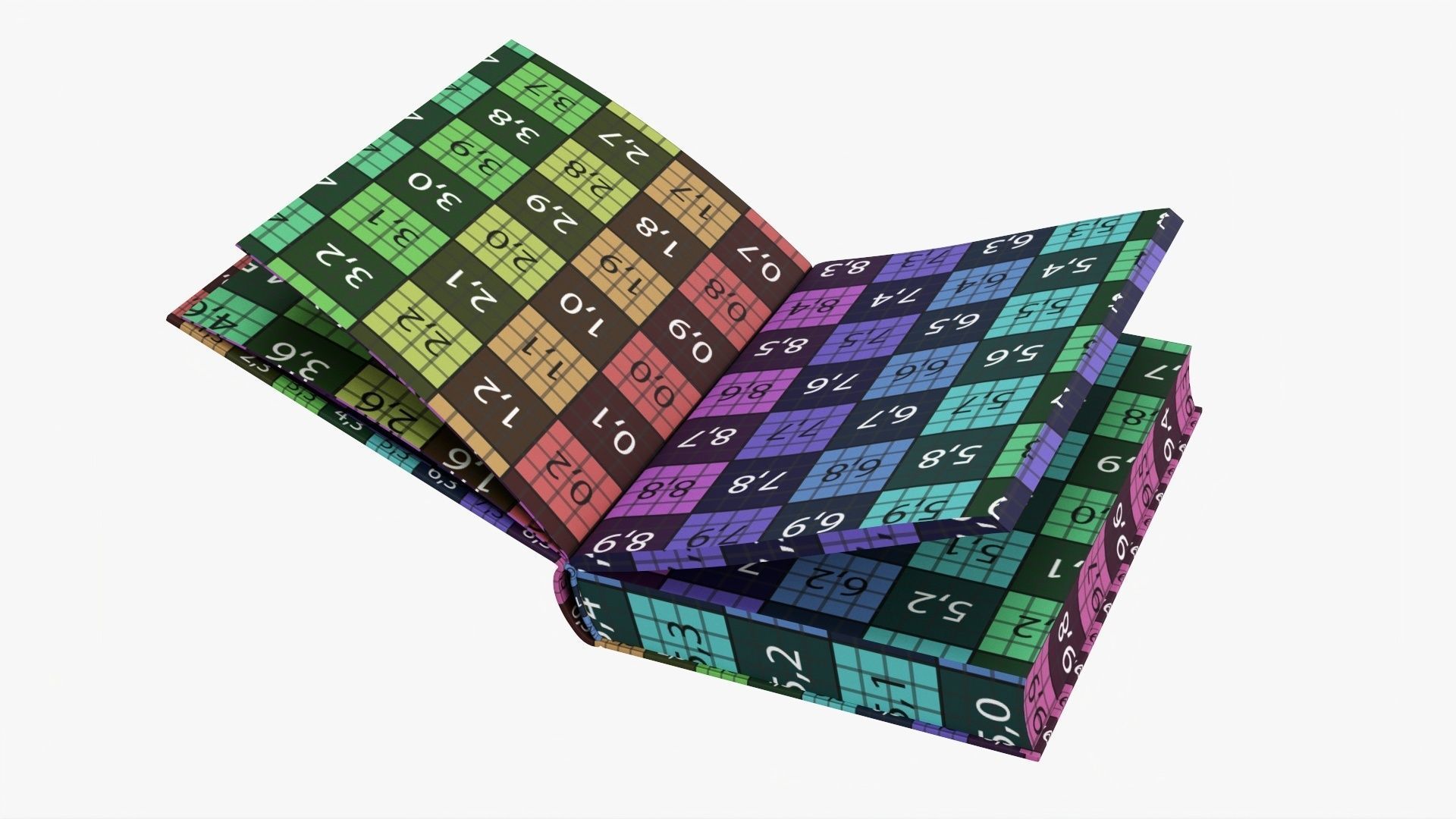 Book open mockup 05 3D model_11