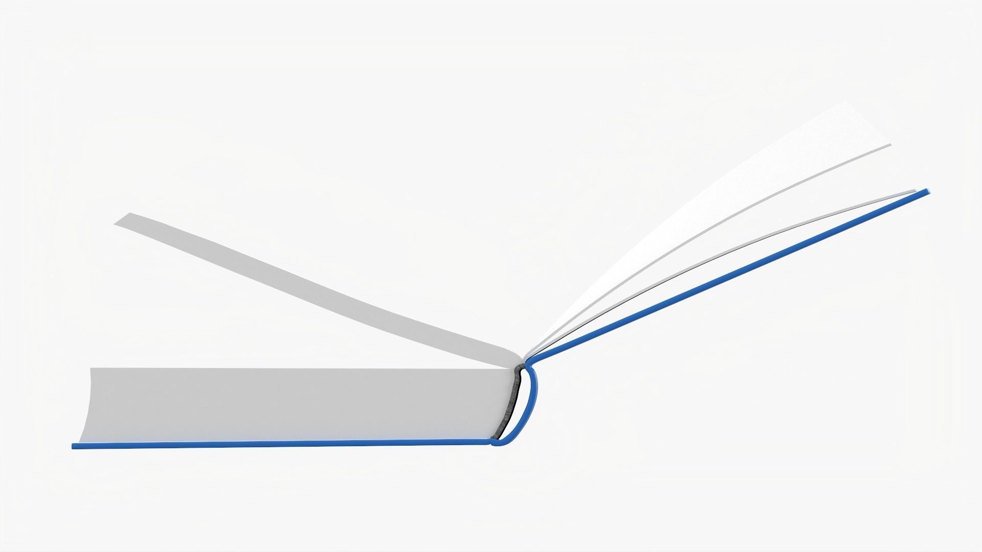 Book open mockup 05 3D model_4