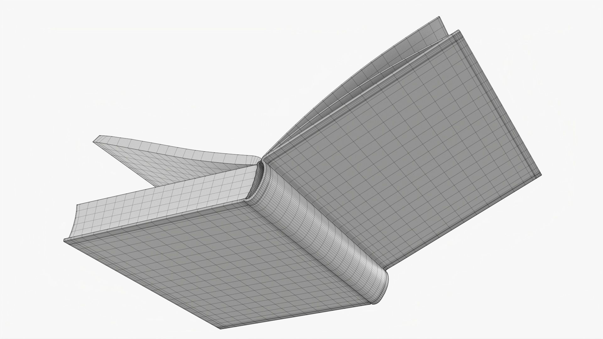 Book open mockup 05 3D model_8