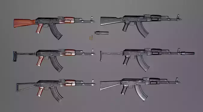 AK74 Russian Game Ready 6 Variations