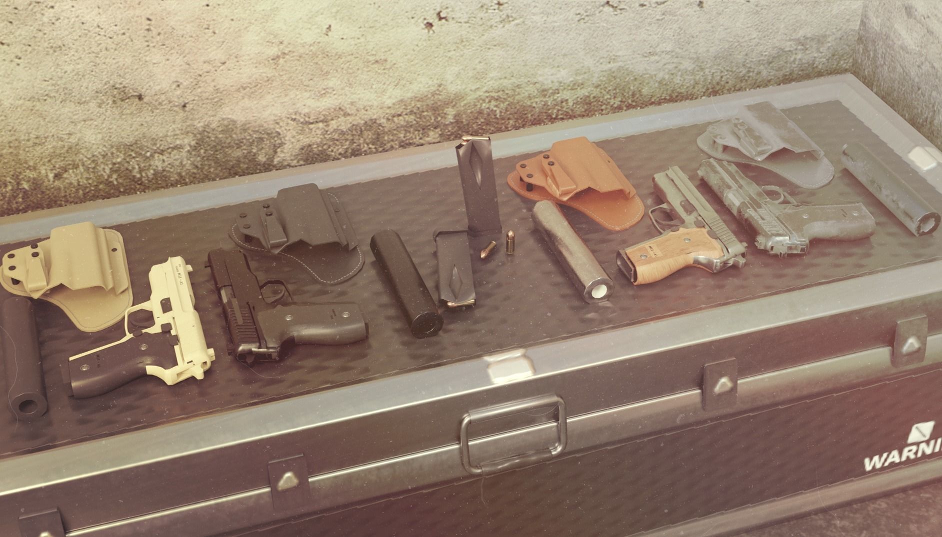 M11 Pistol Game Ready 5 Textures Low-poly 3D model_1