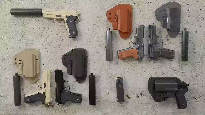 M11 Pistol Game Ready 5 Textures